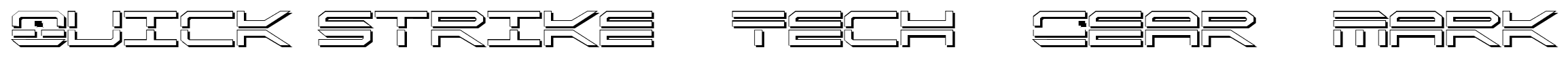 Quick Strike + Tech + Gear + Mark font