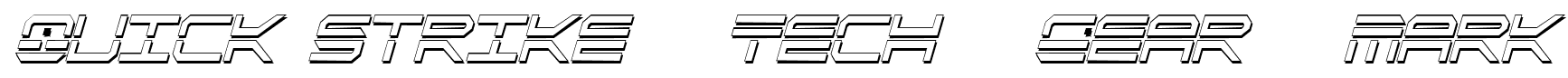 Quick Strike + Tech + Gear + Mark font