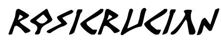 Rosicrucian font