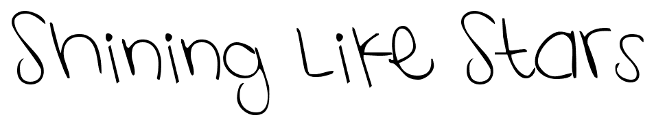 Shining Like Stars font