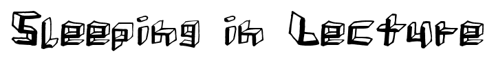 Sleeping in Lecture font
