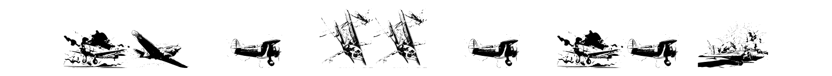 World War II Warplanes 2 font