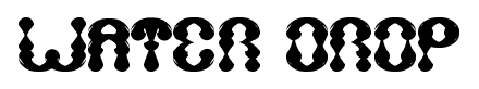 water drop font