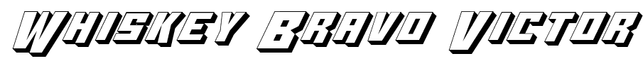 Whiskey Bravo Victor font