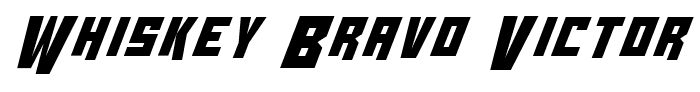 Whiskey Bravo Victor font