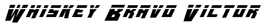 Whiskey Bravo Victor font