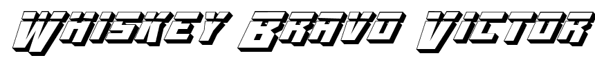 Whiskey Bravo Victor font