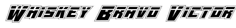 Whiskey Bravo Victor font