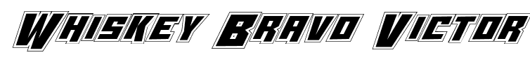Whiskey Bravo Victor font