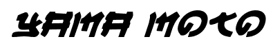 Yama Moto font