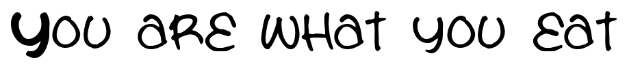 You are what you eat font