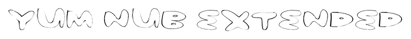 Yum Nub Extended font