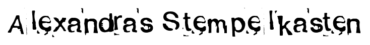 Alexandras Stempelkasten font