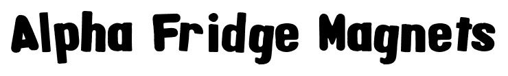 Alpha Fridge Magnets font