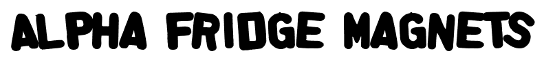 Alpha Fridge Magnets font