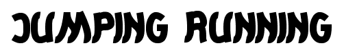 jumping running font