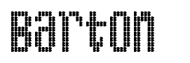 Barton & King Bus font