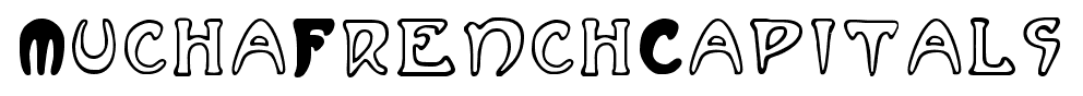 MuchaFrenchCapitals font