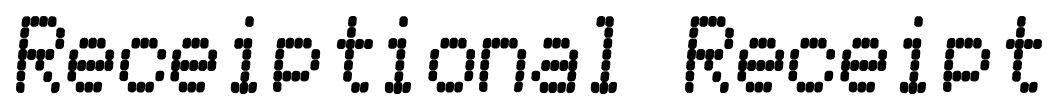 Receiptional Receipt font
