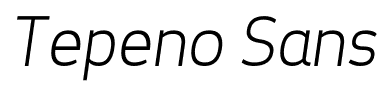 Tepeno Sans font