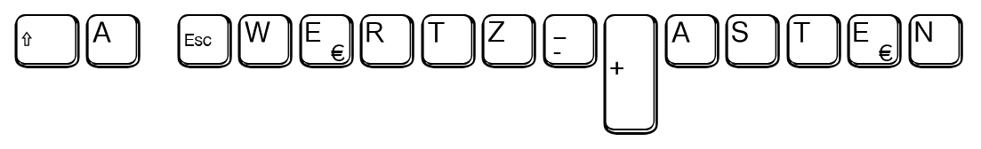 Aa Qwertz-Tasten font