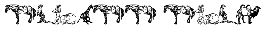 animal line font
