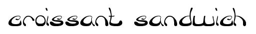 croissant sandwich font