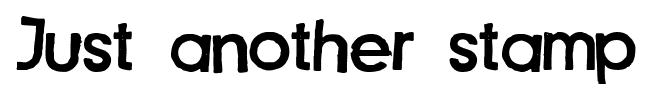 Just another stamp font