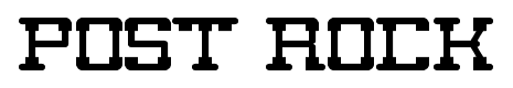 post rock font