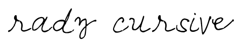 radz cursive font