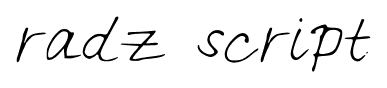 radz script font