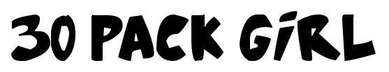 30 Pack Girl font