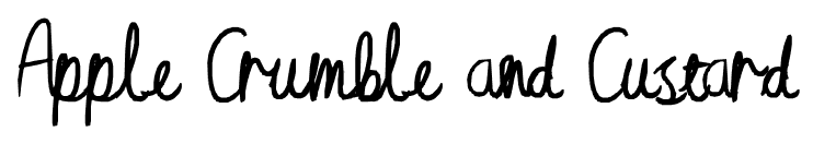 Apple Crumble and Custard font