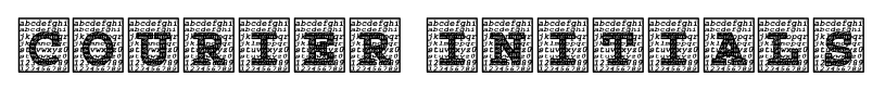 Courier Initials font