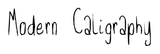 Modern Caligraphy font