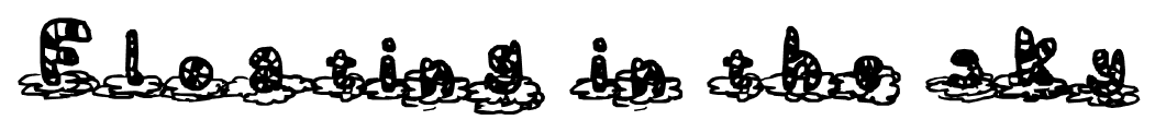 Floating in the sky font