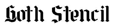Goth Stencil font