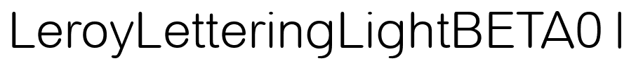 LeroyLetteringLightBETA01 font