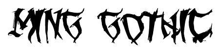 Ming Gothic font