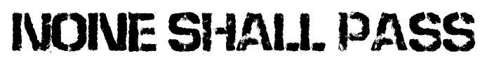 None Shall Pass font
