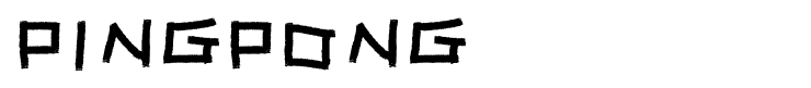 PINGPONGdemo font