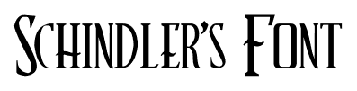 Schindler’s Font font
