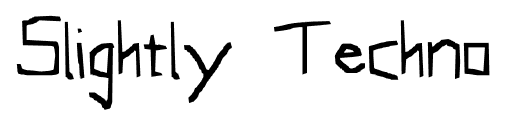 Slightly Techno font