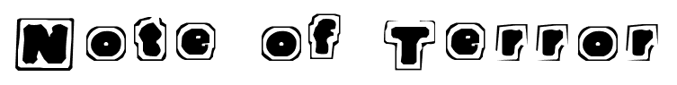 Note of Terror font