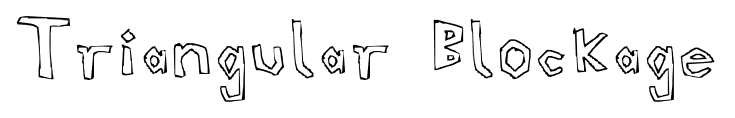 Triangular Blockage font