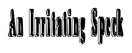 An Irritating Speck font