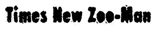 Times New Zoo-Man font