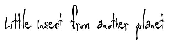 Little Insect from another planet font