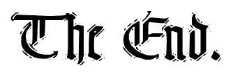 The End. font