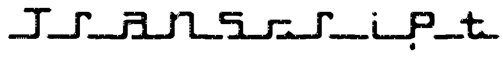 Transcript font